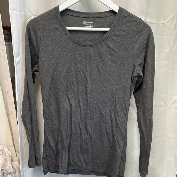 No Boundaries Tops - No Boundaries Charcoal Long Sleeve Women's Tee